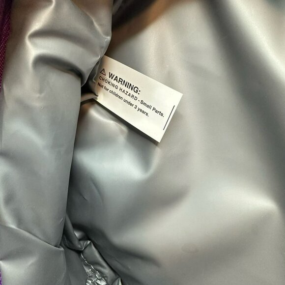 NWOT Panda 9" Lunch Round Box Purple Sequin Embellishment - Picture 5 of 5